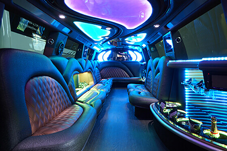 cadillac limo with Champagne bucket