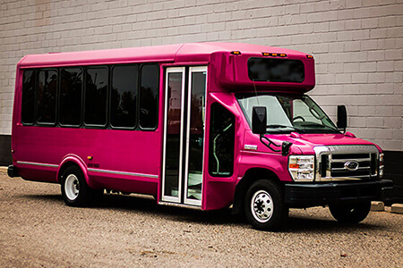 24 passenger pink party bus