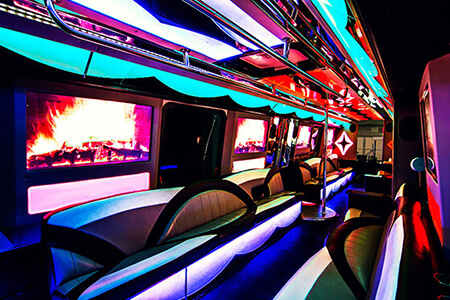 party bus with dance pole